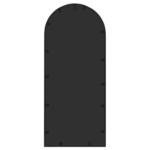 vidaXL Градинско огледало черно 100x45 см желязо за външна употреба