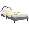 vidaXL Легло за деца с табла Светлосиво 90 x 190 cm PU