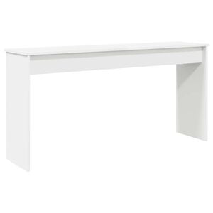vidaXL Стойка за клавиатура Бяло 130 x 32 x 64 см Инженерно дърво