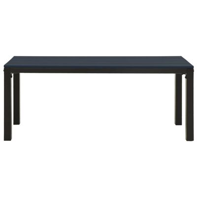 vidaXL Градинска пейка, 110 см, стомана и WPC, черна