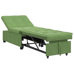 vidaXL Диван легло Светло зелено 194 x 67 x 82 см Кадифе