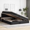 vidaXL Легло с място за съхранение Черно 180 x 200 cm Изкуствена