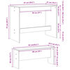 vidaXL Комплект трапезна маса и пейки, 3 части, инженерно дърво