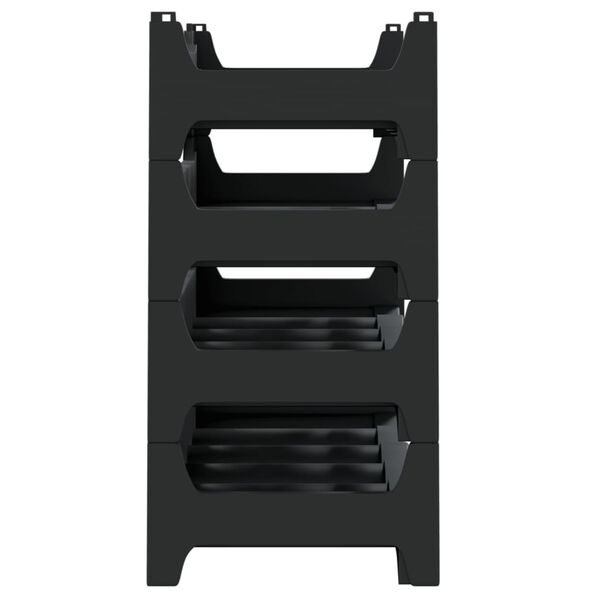 vidaXL Поставка за вино за 24 бутилки PP с възможност за подреждане