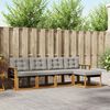 vidaXL Комплект дивани за открито 5 pcs Естествено и светло сиво