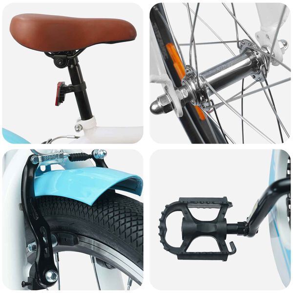 vidaXL Детски Велосипед 18 инча за 5-7 години Светло синьо