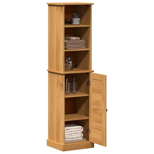 vidaXL Комплект мебели за баня с рафт VIGO 2 pcs Кафяв и меден кафяв