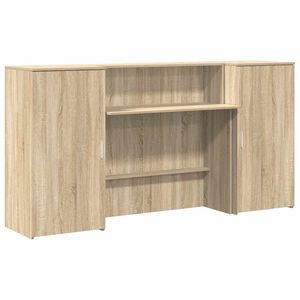 vidaXL Приемно бюро, дъб сонома, 200x50x103,5 см, инженерно дърво