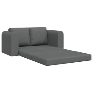 vidaXL Диван легло Тъмен сив 148 x 71 x 83 см текстил