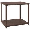 vidaXL Помощна маса кафява 55x45x49 см полиратан