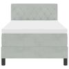 vidaXL Легло с пружинирана основа Светлосиво 90 x 200 cm Кадифе