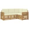vidaXL Комплекти дивани 4 pcs Бяло и кремаво 191 x 132,5 x 73 см