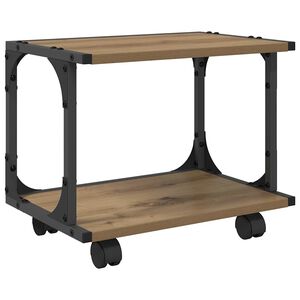 vidaXL Стойка за принтер Дъб артизан 41 x 28 x 33,5 см