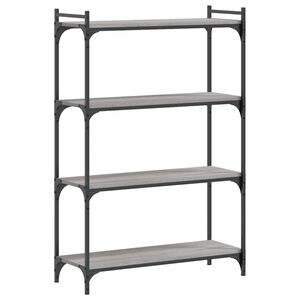 vidaXL Библиотека 4 рафта сив сонома 80x30x120 см инженерно дърво