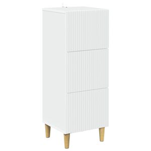 vidaXL Чекмеджетен шкаф Бяло 33 x 34,5 x 90 см Инженерна дървесина
