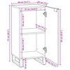 vidaXL Страничен шкаф Бяло 40 x 33 x 75 см мангово дърво масив