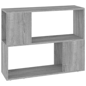 vidaXL Библиотека/разделител за стая, сив сонома, 80x24x634 см