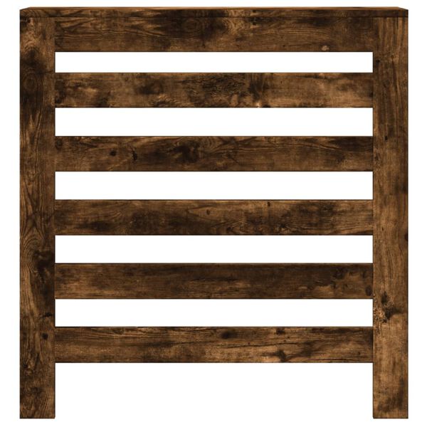 vidaXL Капак за радиатор, опушен дъб, 78x20x82 см, инженерно дърво