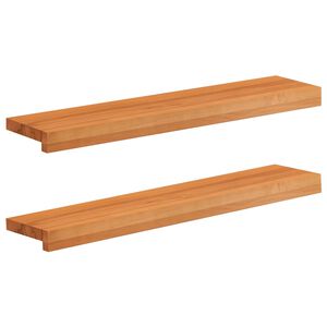 vidaXL Парапети за прозорци 2 бр. Светло кафяво 70 x 15 x 2 cm