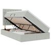 vidaXL LED легло за съхранение с матрак Светлосиво 120 x 190 cm Кадифе