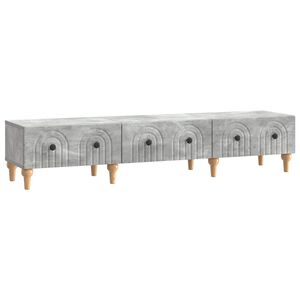 vidaXL ТВ шкаф Бетонно сиво 147 x 34,5 x 30 см Инженерна дървесина