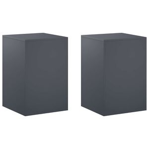 vidaXL Стойка за растения 2 pcs Антрацит 40 x 40 x 60 cm