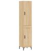 vidaXL Висок шкаф, сонома дъб, 34,5x34x180 см, инженерно дърво