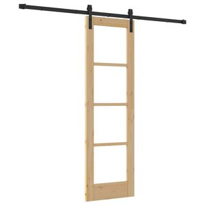vidaXL Преплъзваща се врата ORKDAL Естествен 61 x 198,5 см