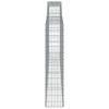 vidaXL Габионни кошници арка 6 бр 400x30x140/160 см поцинковано желязо