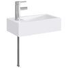 vidaXL Мивка за баня с кран и отвод Хром 45,5 x 25,5 x 13 см Керамика