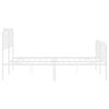 vidaXL Метална рамка за легло с горна и долна табла,&nbsp;бяла, 193x203 см