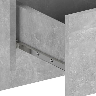 vidaXL Нощни шкафчета за стенен монтаж, 2 бр, бетонно сиви