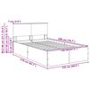 vidaXL Рамка за легло с таблото Димян дъб 120 x 200 cm Инженерно дърво