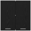 vidaXL Висящ шкаф Riga Черен дъб 60 x 31 x 60 см Инженерно дърво