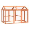 vidaXL Кафез за открито, кафяв, 141x94x104 см, борово дърво масив