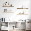 vidaXL Стенен рафт с рафт 4 pcs Бежово 100 x 9 x 3 cm Инженерно дърво
