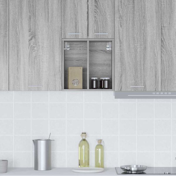 vidaXL Висящ шкаф Сив Сонома 40 x 29,5 x 40 см Инженерно дърво
