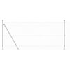 vidaXL Стълб за ограда. Сребрист 50 x 0,8 м (25 x 25 мм мрежа) Стомана