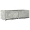 vidaXL ТВ шкаф, бетонно сив, 80x31x25,5 см, инженерно дърво