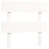 vidaXL Рамка за легло с табла бяла Single масивна дървесина