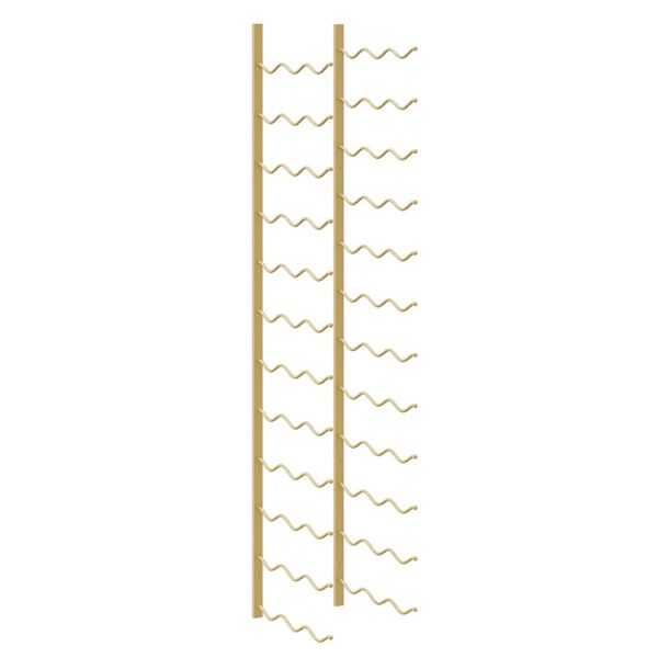 vidaXL Стойка за вино за 36 бутилки, стенен монтаж, златиста, желязо