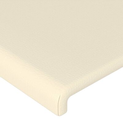 vidaXL Горни табли за легло 2 бр кремави 80x5x78/88 см изкуствена кожа