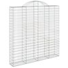 vidaXL Габионни кошници арка 4 бр 200x30x200/220 см поцинковано желязо
