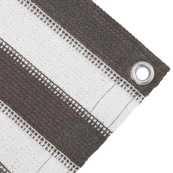 vidaXL Килим за палатка, антрацит и бяло, 400x400 см, HDPE