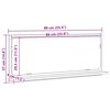 vidaXL Огледален рафт Старо дърво 90 x 10,5 x 37 cm Инженерно дърво