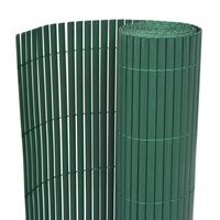 vidaXL Двустранна градинска ограда, PVC, 90x300 см, зелена