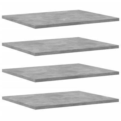 vidaXL Рафтове за етажерка, 8 бр, бетонно сиви, 40x50x1,5 см, ПДЧ