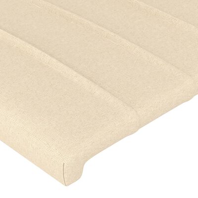vidaXL Горна табла за легло, кремава, 83x16x78/88 см, плат