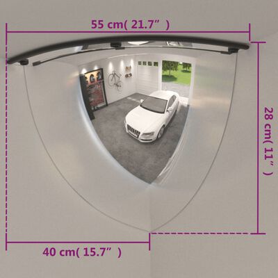 vidaXL Четвъртити сферични пътни огледала, 2 бр, Ø80 см, акрил