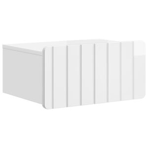 vidaXL Спален шкаф с монтаж на стена Бял гланц 49 x 34,5 x 24 см